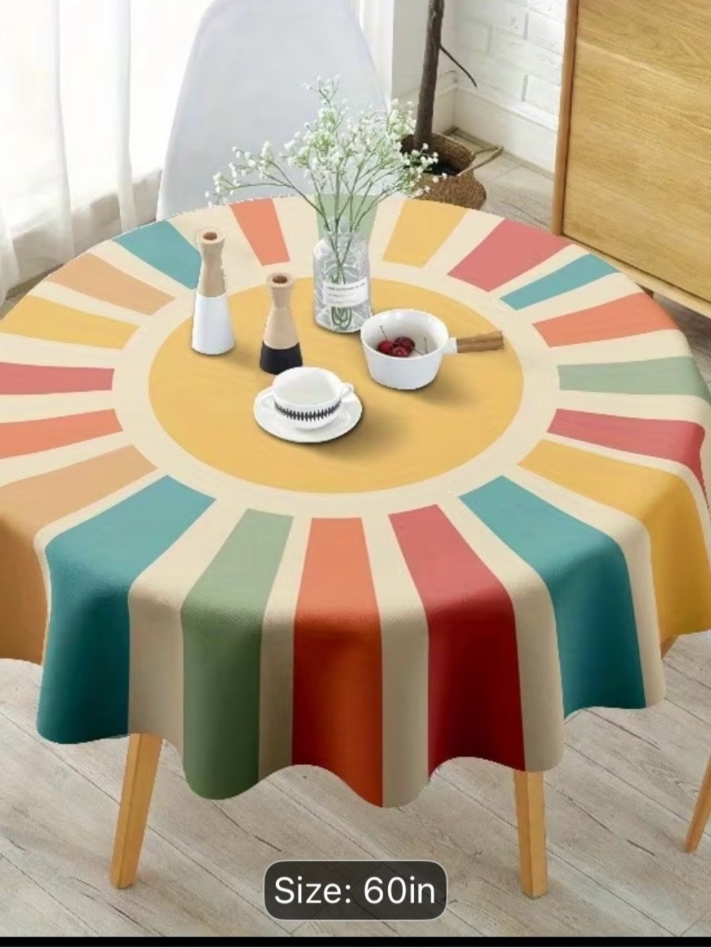 (6) 60 inch round cloth table covers